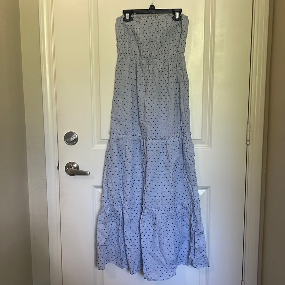 Strapless blue sundress size: XS
